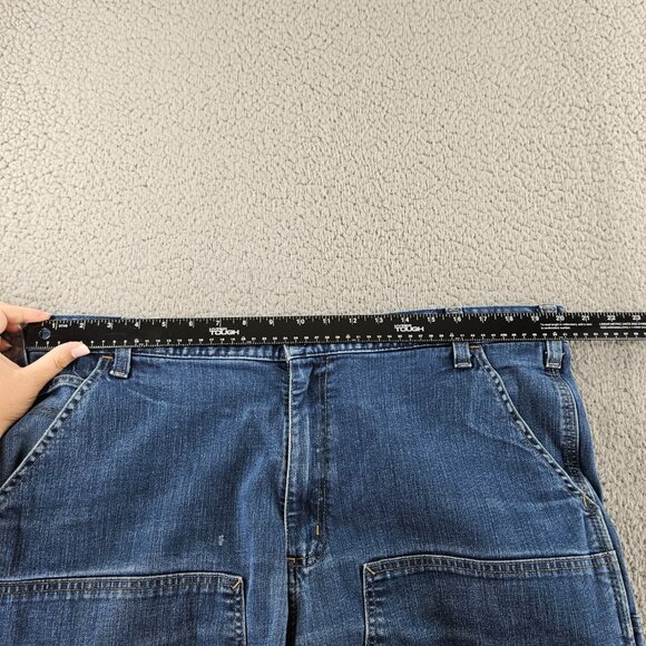 Carhartt Jeans Mens 40x32 Blue Relaxed Work‎ Utility Carpenter Pants Double Knee - Picture 8 of 16